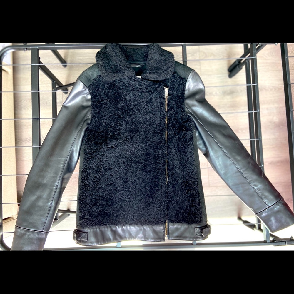 Surface To Air leather jacket black